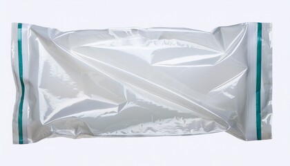 Obraz premium transparent plastic bag on isolated white background for packaging and merchandise display