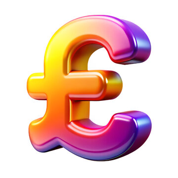 3d pound sign isolated on transparent background Generative ai, PNG 