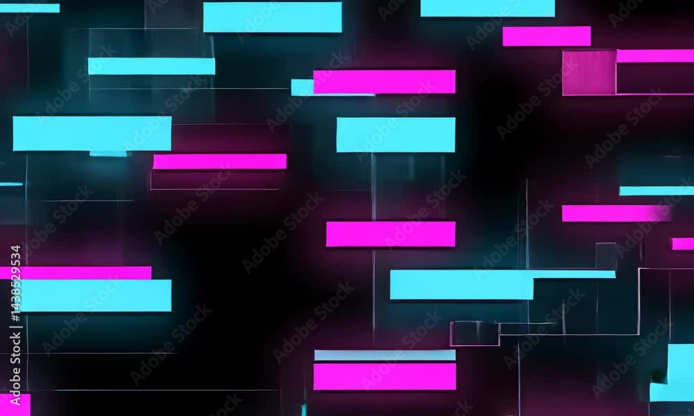 Wall mural unique design abstract digital animation pixel noise glitch error video damage