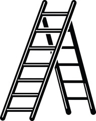 Black and White Vector Ladder Graphic