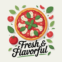 Fresh & Flavorful Margherita Pizza Design