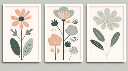Trendy Abstract Flower Market Posters for Botanical Marketing Campaigns