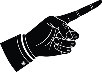 Index finger silhouette black graphic illustration design minimalist illustration