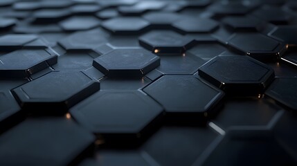Fototapeta premium Hexagonal abstract metal background.
