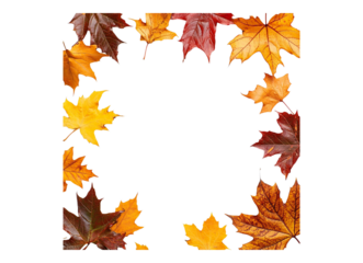 Frame autum leaves