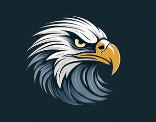 Obraz premium eagle head logo design powerful and majestic illustration