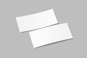 gift voucher blank mockup 3d