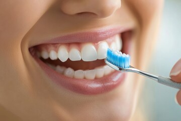 Woman Brushing and Moisturizing