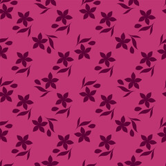 Christmas seamless pattern with berry and pine branch, winter design, hand drawn elements