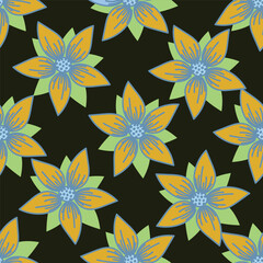 seamless pattern with leaves