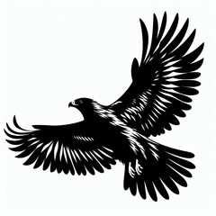Obraz premium Majestic Eagle Vector Silhouette
