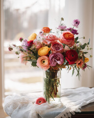 Stunning Colorful Floral Bouquet Arrangement