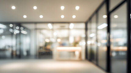 Dynamic office space with blurred background modern workspace professional environment indoor view