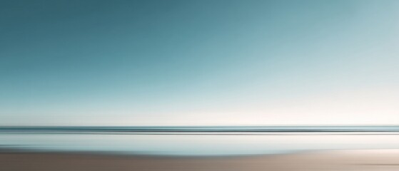 Minimalist Beach Scene with Smooth Sand and Gentle Sky Gradient