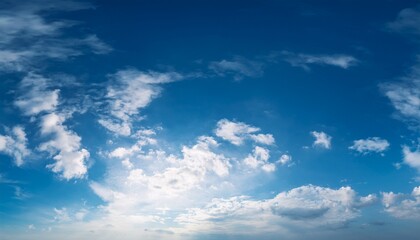 Fototapeta premium wonderful blue sky and white clouds panorama bright clouds on clear sky