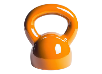 Orange kettlebell