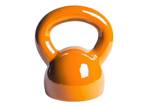Orange kettlebell