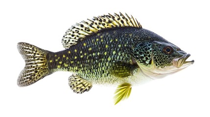 Naklejka premium Freshly Caught Black Crappie in Northern Minnesota Lake - Professional Stock Photo