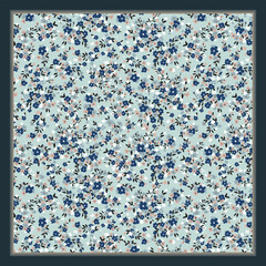 scarf hijab design with small flowers pattern image