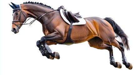 Horse jumping over obstacles at equestrian event sport action outdoor arena dynamic perspective thrilling performance