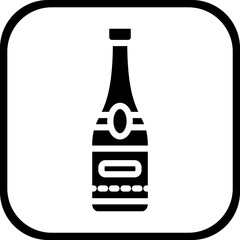 Champagne bottle Icon style