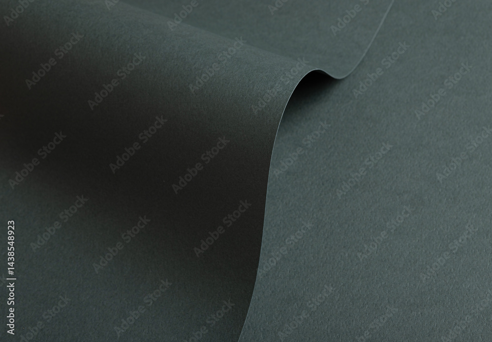 Aufkleber paper texture with deep green tone, clean surface and folded wave finish, elegant forest green desig