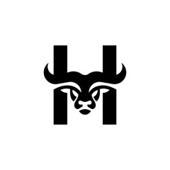 letter H bull logo
