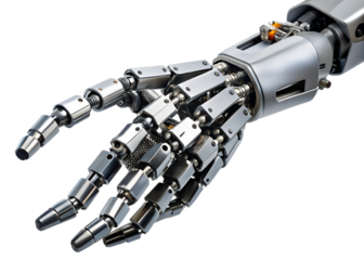 robotic arm holding a hand