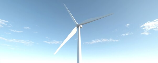 Wind Turbine Against a Clear Sky
