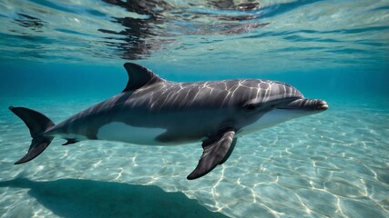 dolphin in the water, Generative Ai
