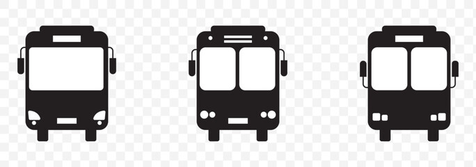 Bus icon vector. bus sign and symbol. Bus icon set. bus vector icon. Bus icon set vector. bus sign and symbol. transport symbol on Transparent Background. EPS 10.