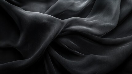 A bold black background with dark shadows and minimalistic design