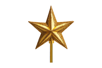 Obraz premium Christmas Tree Star Ornament Isolated on Transparent Background PNG