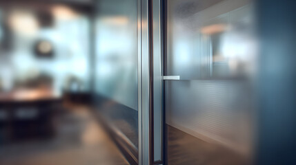 Blurred office interior door background modern workspace professional environment contemporary view