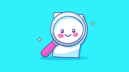 Cute magnifying glass on document (1)