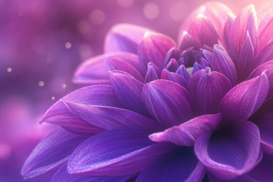 Vibrant purple dahlia close-up