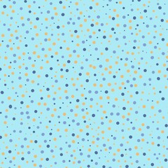 seamless polka dots pattern on blue background 