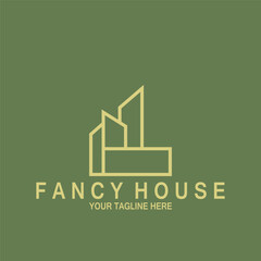 Fototapeta premium minimalist modern house fancy icon vector illustration template design