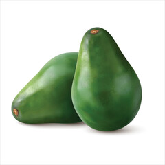 Avocado fruit isolated on white background