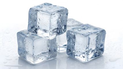 Obraz premium ice cubes isolated on white background