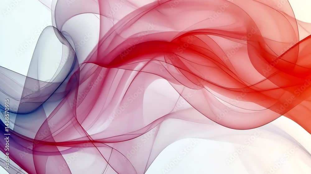 Poster Abstract flowing ribbons in soft colors create a serene ambiance suitable for backgrounds and artistic projects