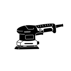 Precision Sander: A monochrome outline of an orbital sander, tool of choice for any meticulous craftsmanship, highlighting precision in design and the essential nature of this versatile power tool.