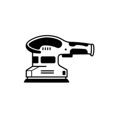 Electric Sander Icon: A sleek, modern illustration of an electric sander, perfect for DIY projects, woodworking, and home improvement.