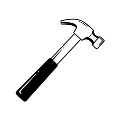 Hammer: a simple, yet powerful illustration of a hammer, a tool for construction and fixing.