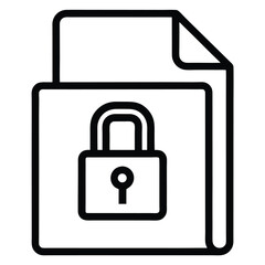 lock folder icon vector illustration