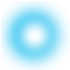 Sky Blue Glowing Circle PNG Transparent Light Effect