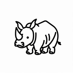 Rhino Coloring pages, simple coloring page