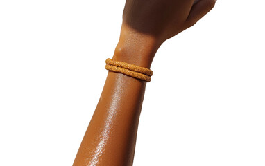 Close up of tan lines accented by a beachy accessory, capturing the essence of summer isolated on white background PNG