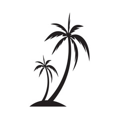 Fototapeta premium Palm tree summer logo template