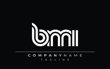 BMI Creative Unique Modern Letter Logo Design. Stylized logo featuring a unique letter design, presenting abstract minimalist aesthetics and modern appeal.